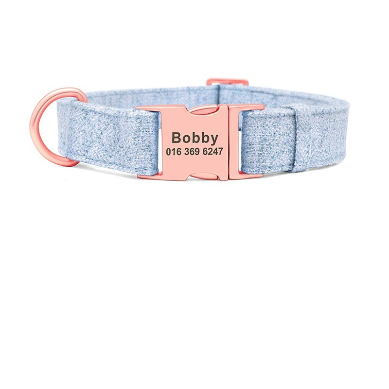 Pet Dog Collar Engraving Anti-Lost Traction Rope Supplies