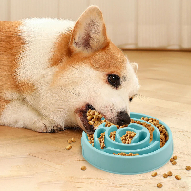Pet Dog Slow Feeder Bowl Non Slip Anti-Gulping Slower Food Feeding Dishes Eco Dog Bowl For Large Medium Small Dogs Puppy