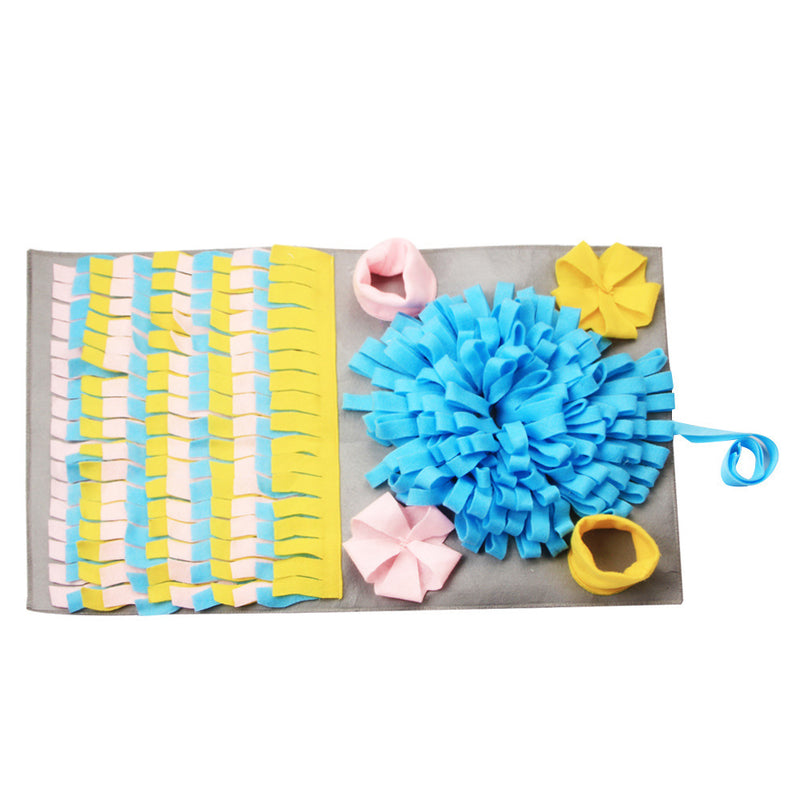 3D multicolored snuffle mat