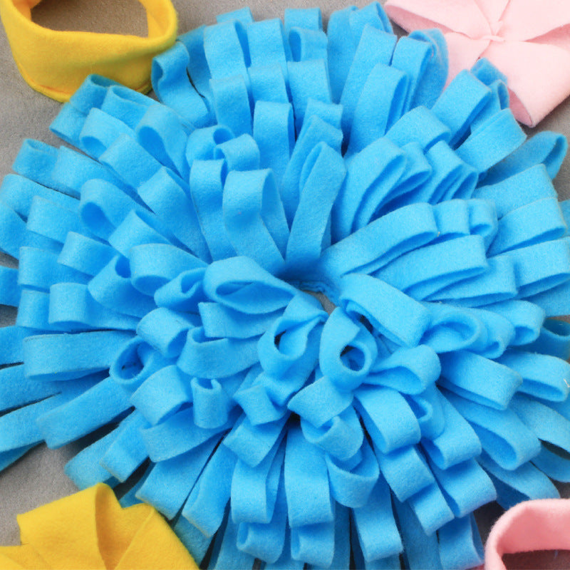 3D multicolored snuffle mat